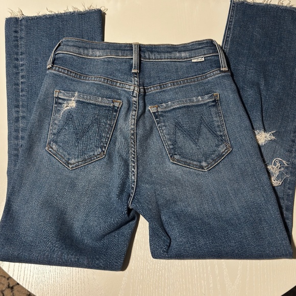 Mother the Tripper Ankle Fray Jeans "Play Like a Pirate" Size 24 - Picture 6 of 10